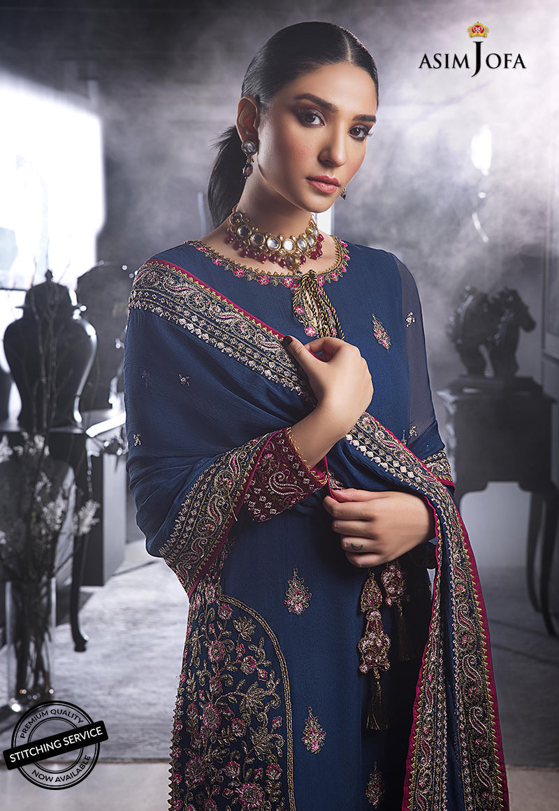 AJRE-01 EMBROIDERED CHIFFON 3 PCS
