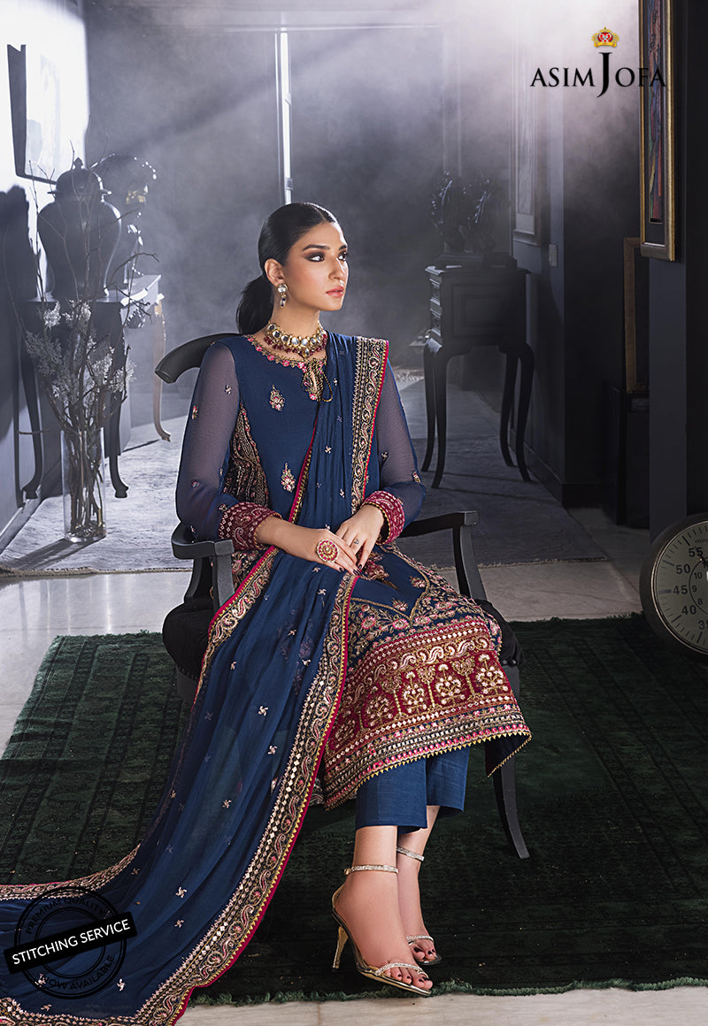 AJRE-01 EMBROIDERED CHIFFON 3 PCS