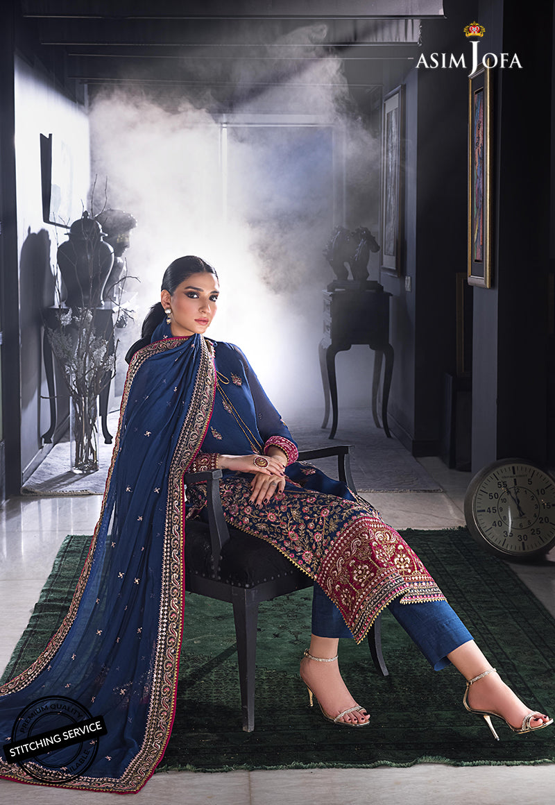 AJRE-01 EMBROIDERED CHIFFON 3 PCS