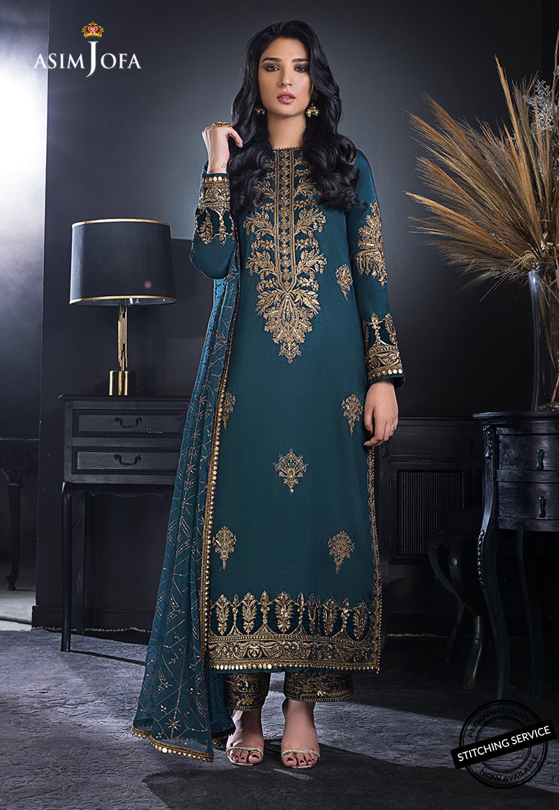 AJRE-09 EMBROIDERED COTTON SILK 3 PCS