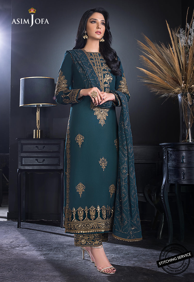 AJRE-09 EMBROIDERED COTTON SILK 3 PCS