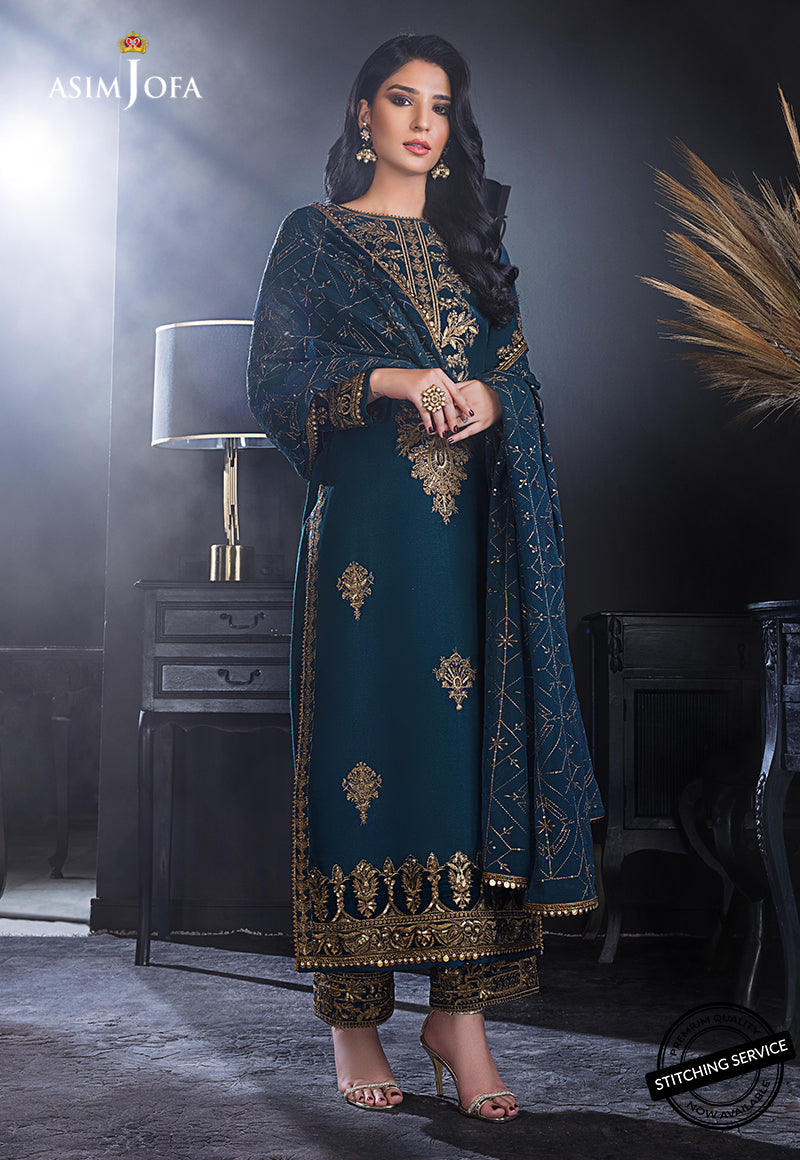 AJRE-09 EMBROIDERED COTTON SILK 3 PCS