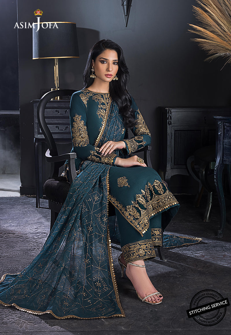 AJRE-09 EMBROIDERED COTTON SILK 3 PCS