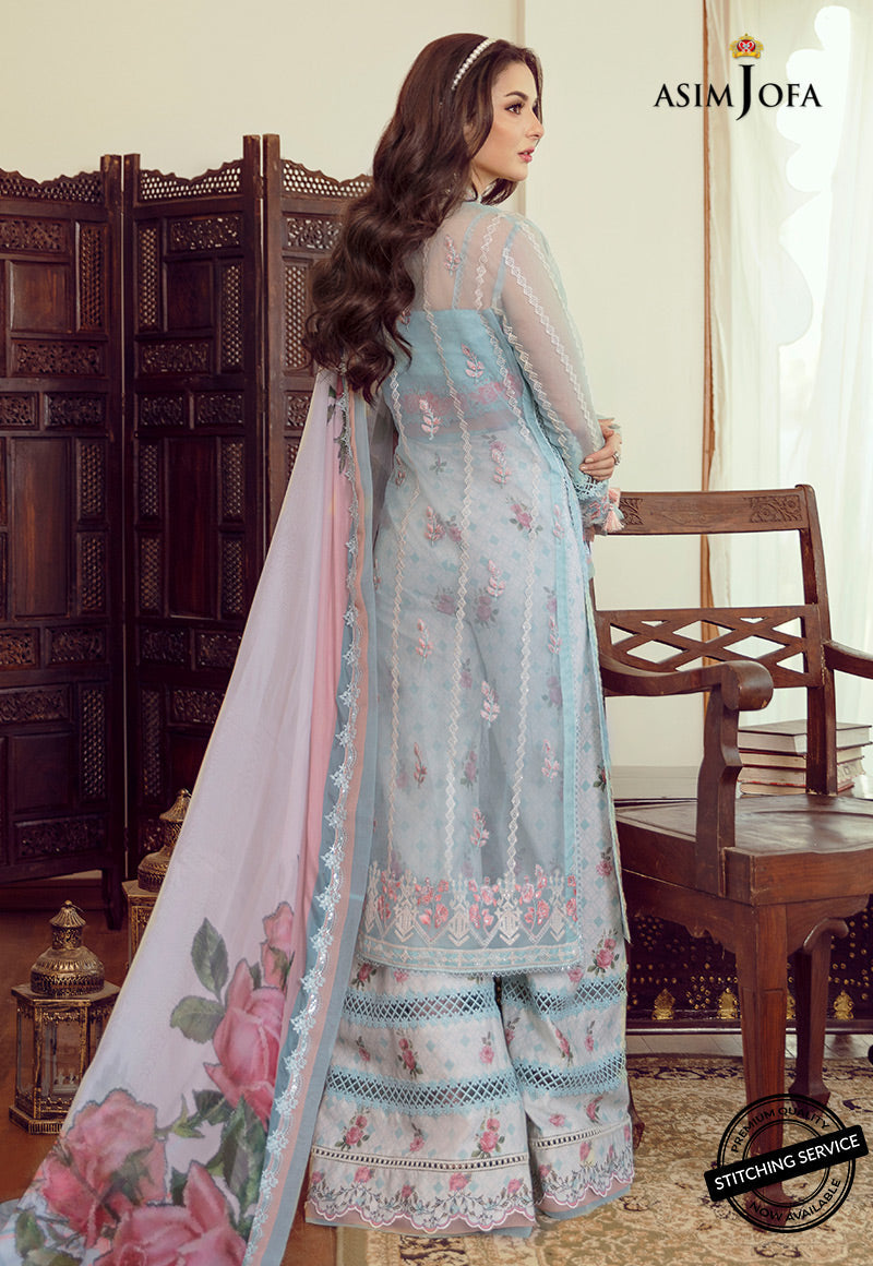 AJRL-13 EMBROIDERED ORGANZA 3 PCS