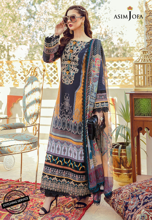 AJRL-18 EMBROIDERED LAWN 3 PCS