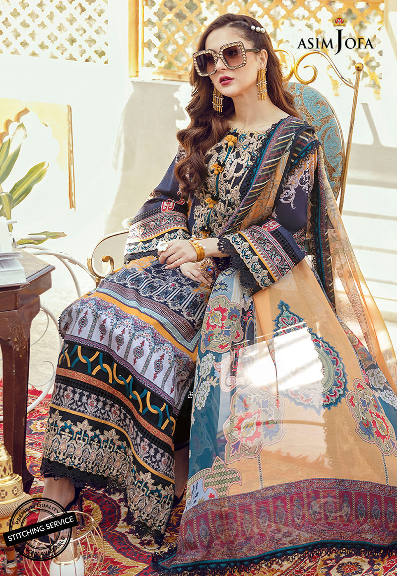 AJRL-18 EMBROIDERED LAWN 3 PCS