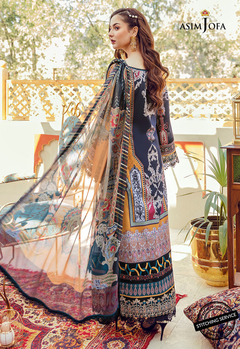 AJRL-18 EMBROIDERED LAWN 3 PCS