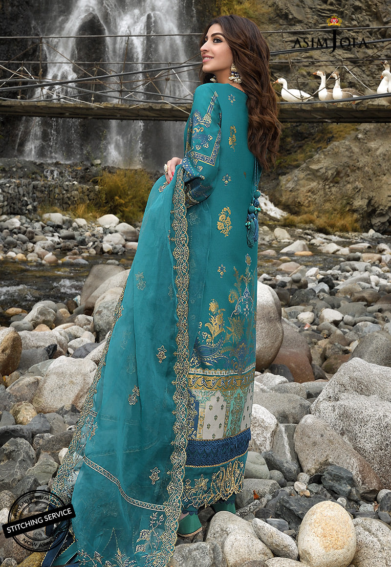 AJSL-07 EMBROIDERED ORGANZA 3 PCS