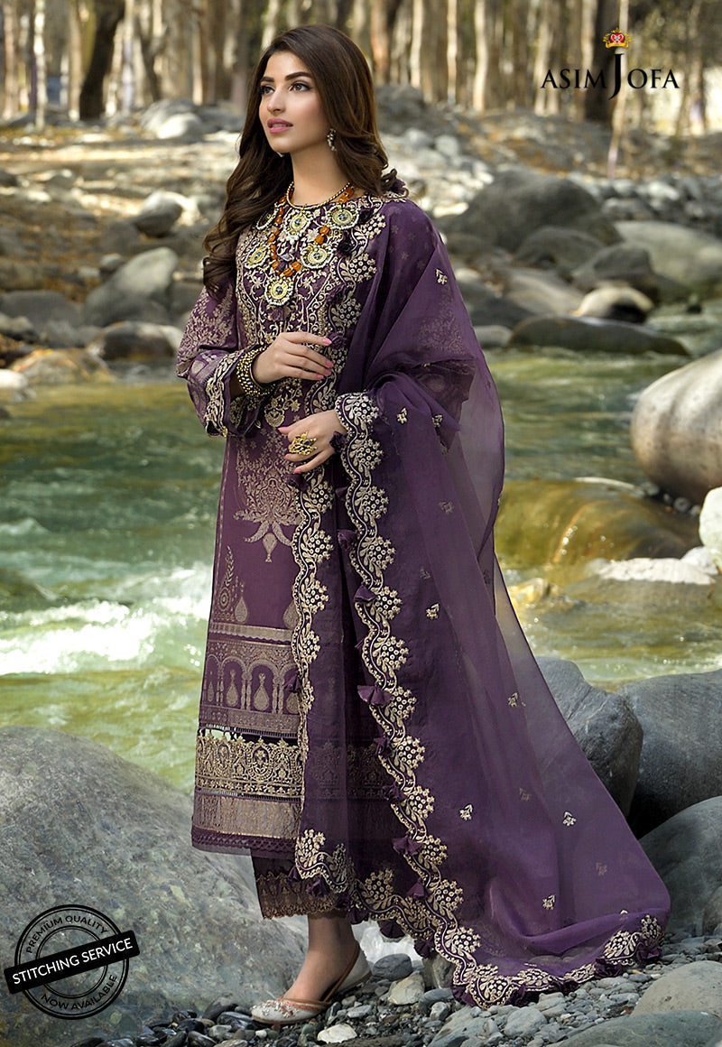 AJSL-12 EMBROIDERED ORGANZA 3 PCS