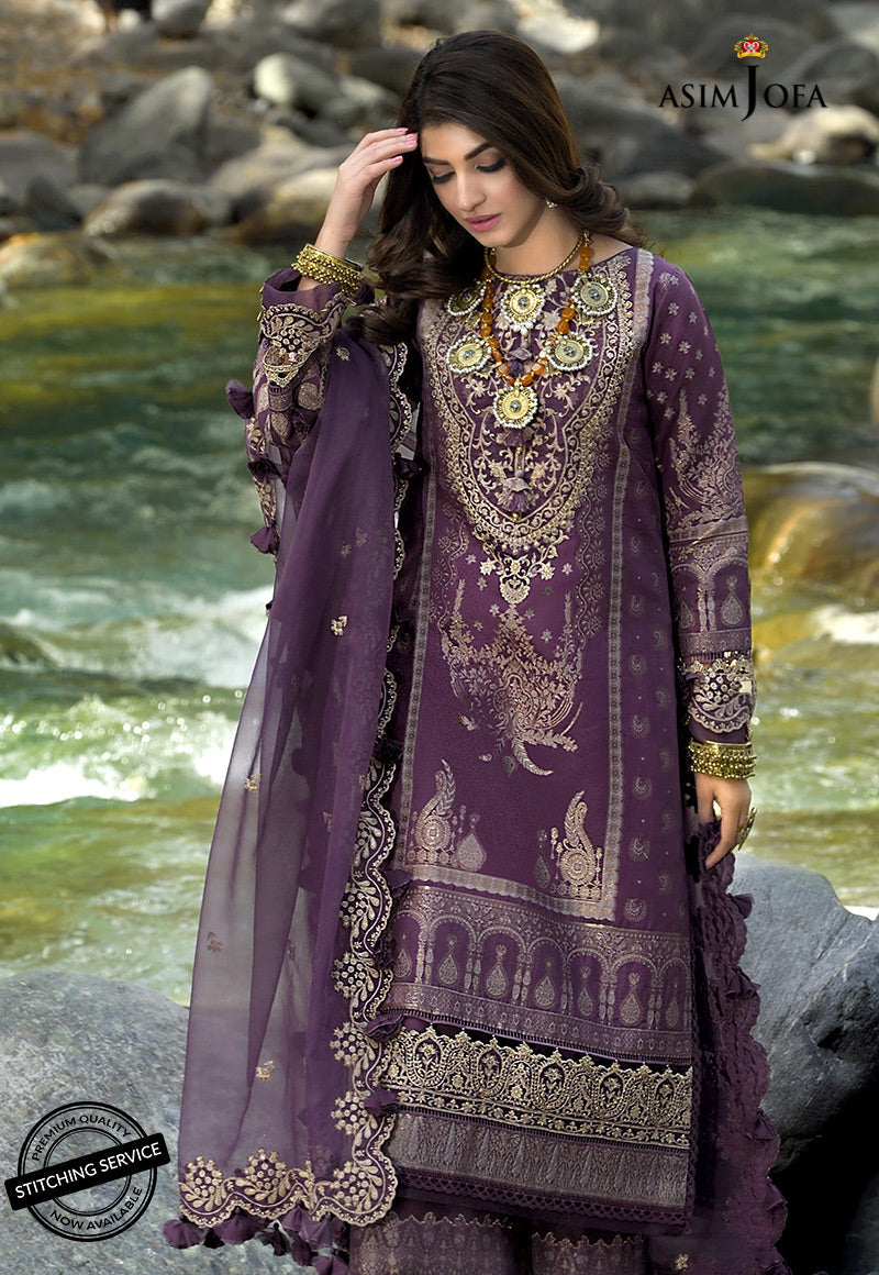 AJSL-12 EMBROIDERED ORGANZA 3 PCS