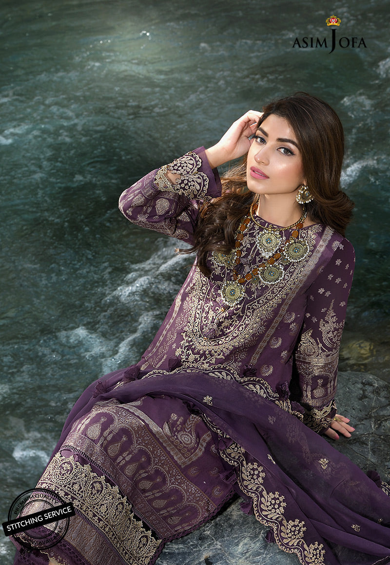 AJSL-12 EMBROIDERED ORGANZA 3 PCS