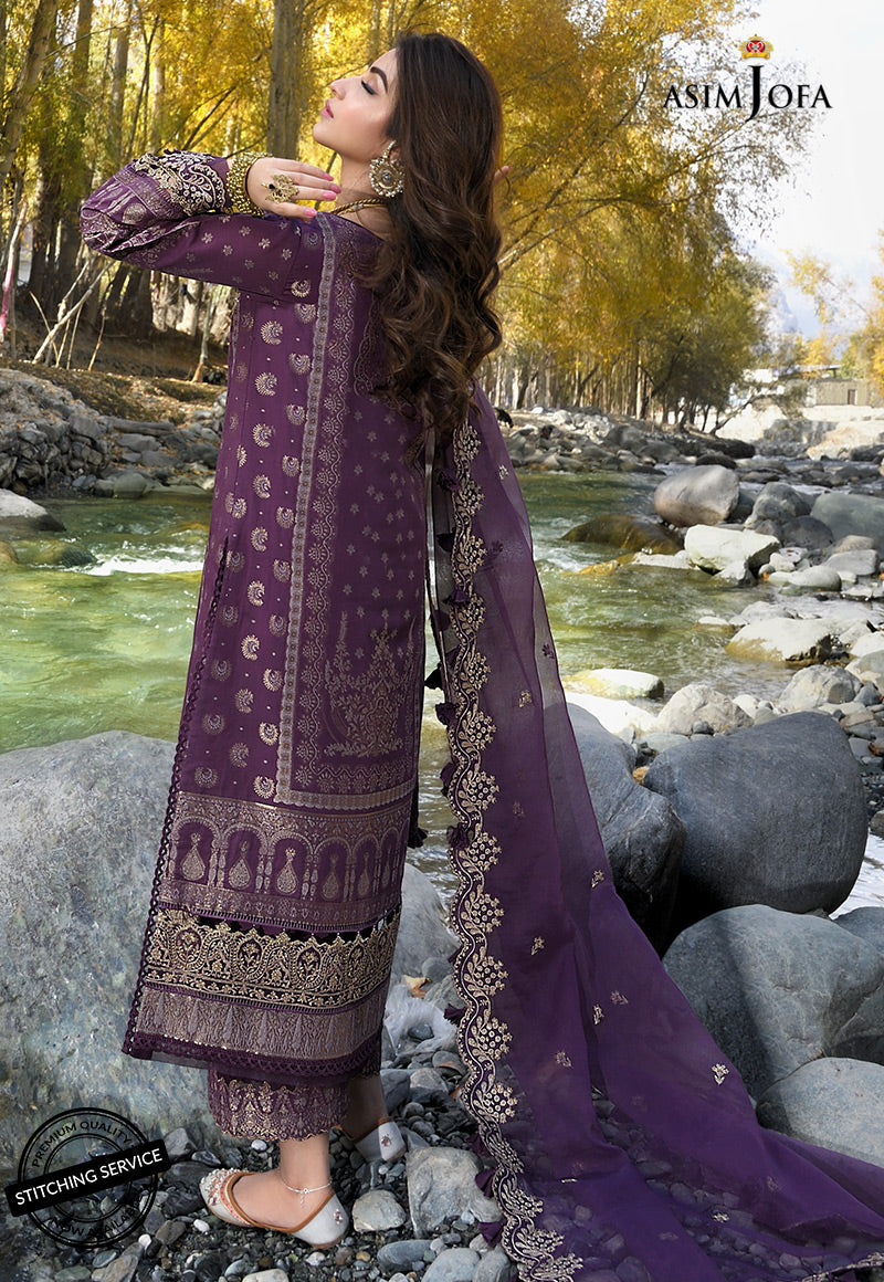 AJSL-12 EMBROIDERED ORGANZA 3 PCS
