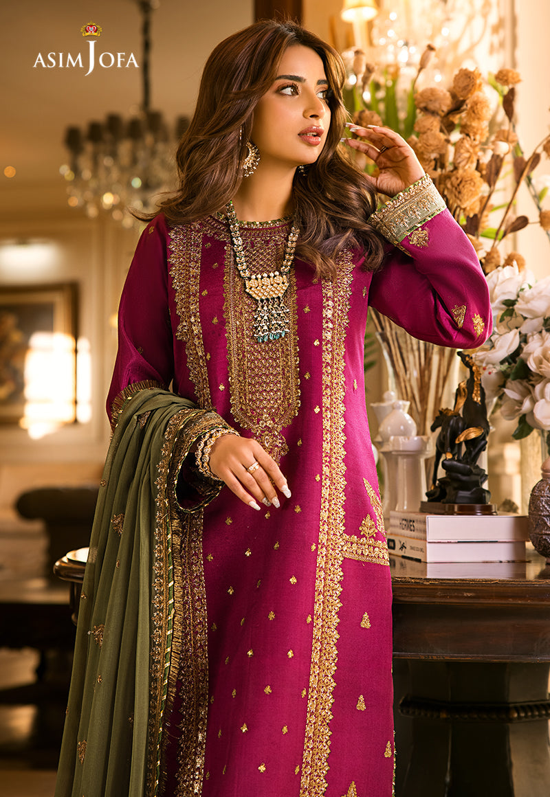 AJSM-01 EMBROIDERED SILK 3 PCS