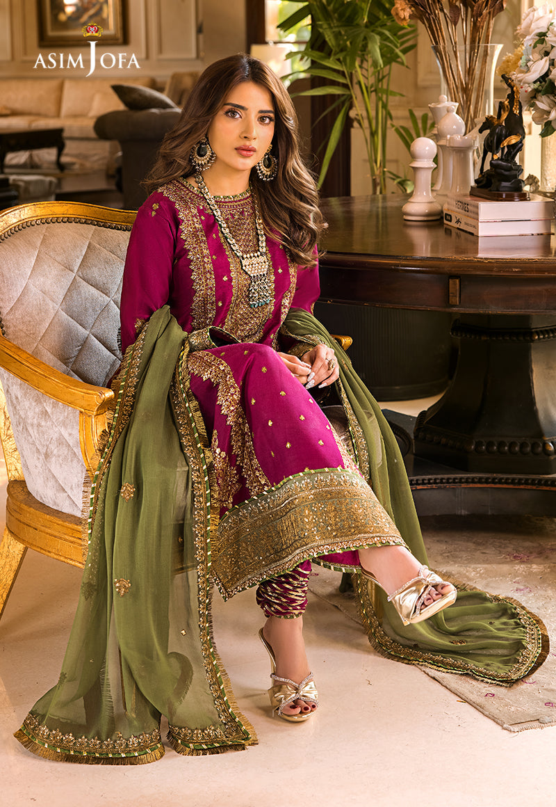 AJSM-01 EMBROIDERED SILK 3 PCS