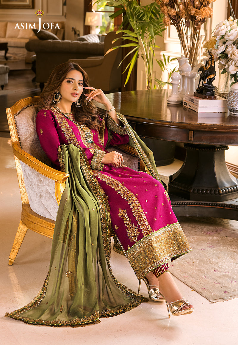 AJSM-01 EMBROIDERED SILK 3 PCS
