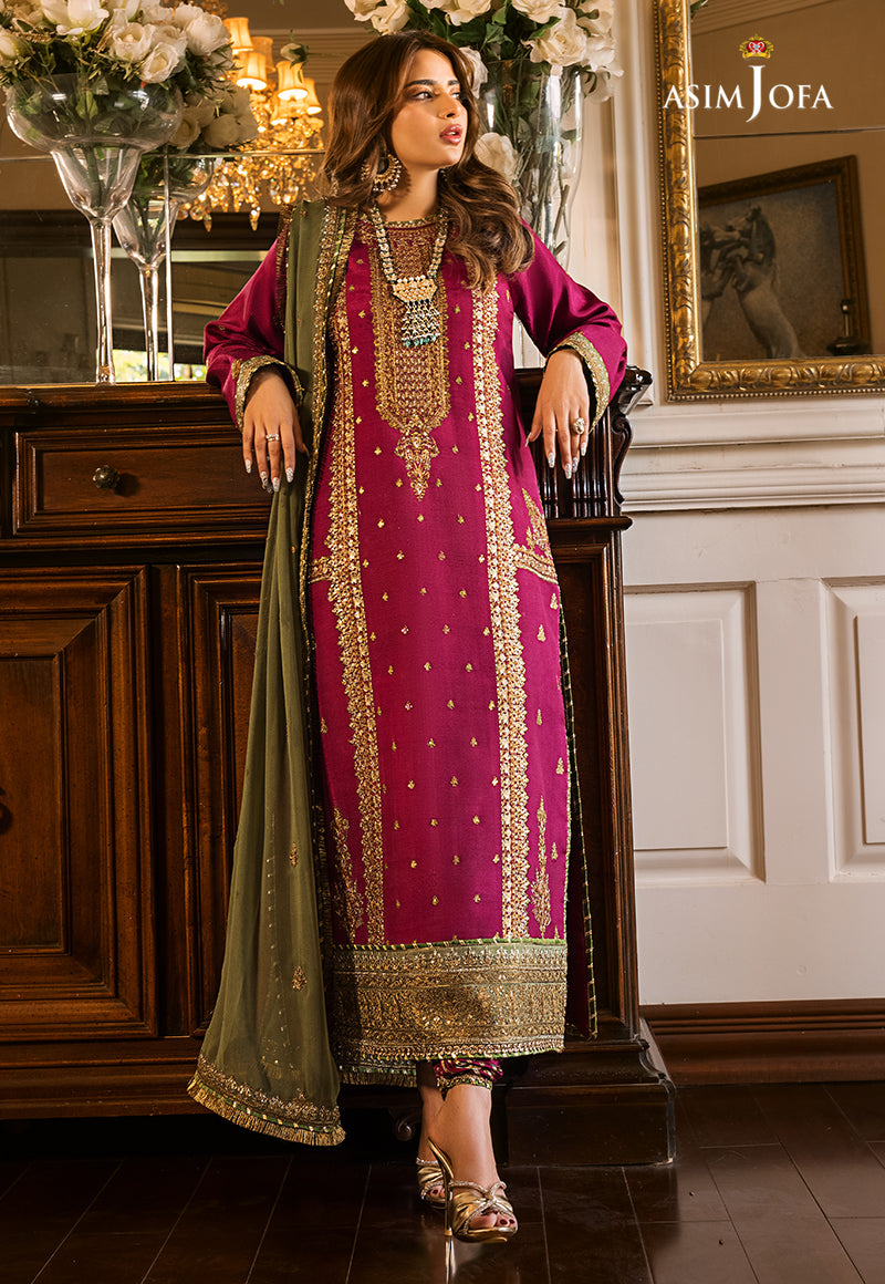 AJSM-01 EMBROIDERED SILK 3 PCS