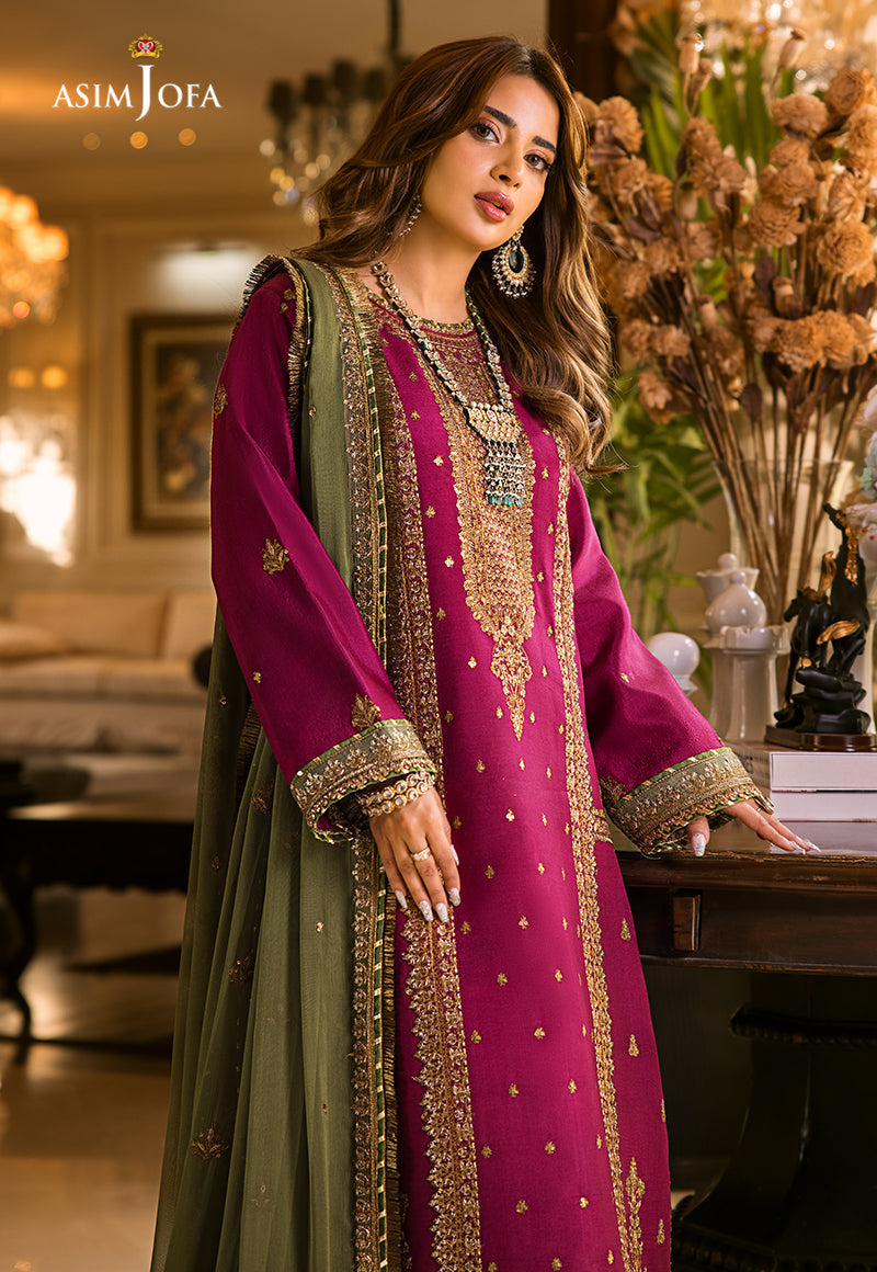 AJSM-01 EMBROIDERED SILK 3 PCS