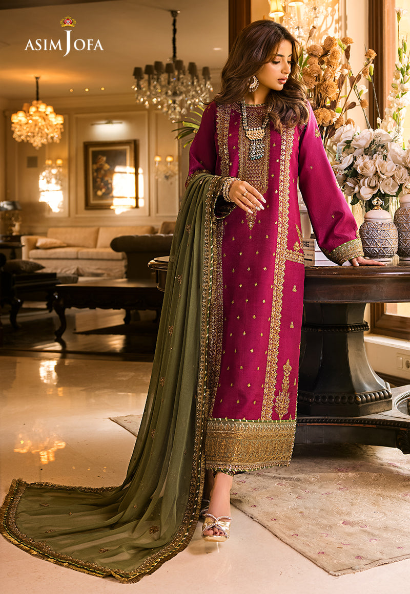 AJSM-01 EMBROIDERED SILK 3 PCS