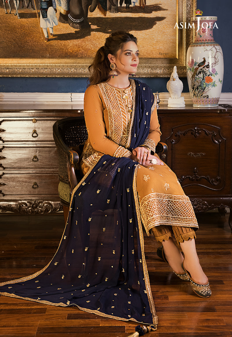 AJSM-02 EMBROIDERED CHIFFON 3 PCS