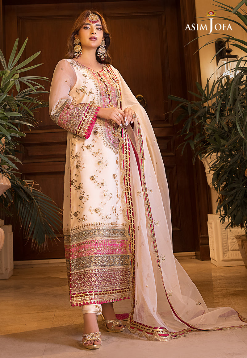 AJSM-05 EMBROIDERED ORGANZA 3 PCS