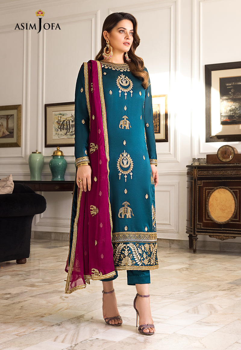 AJSM-06 EMBROIDERED DULL SILK 3 PCS