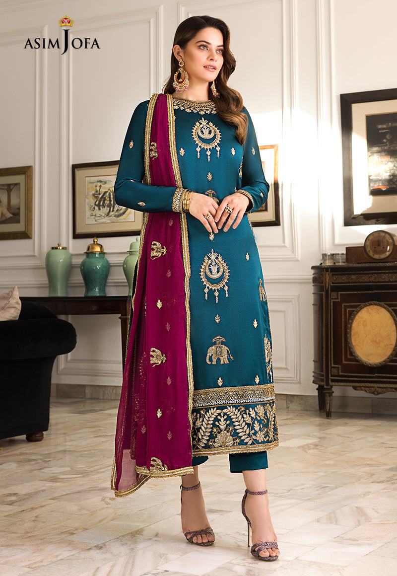 AJSM-06 EMBROIDERED DULL SILK 3 PCS
