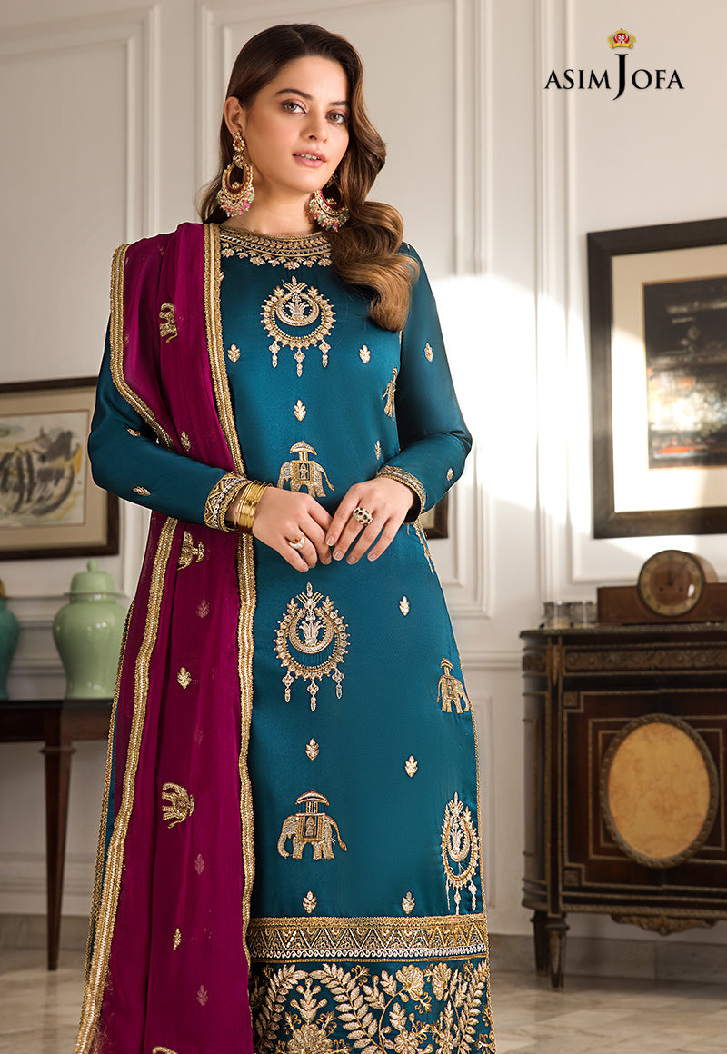 AJSM-06 EMBROIDERED DULL SILK 3 PCS