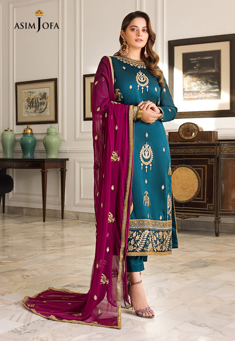AJSM-06 EMBROIDERED DULL SILK 3 PCS