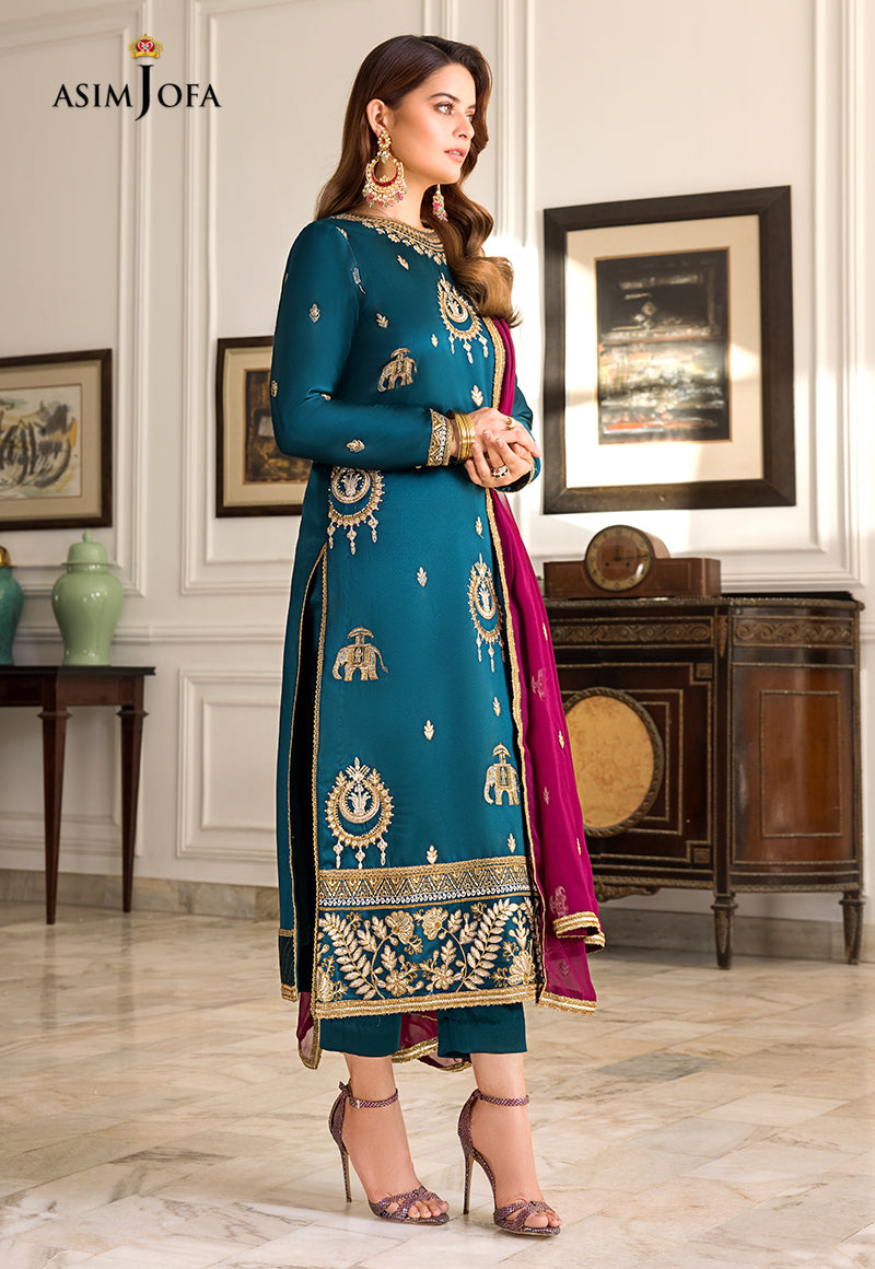 AJSM-06 EMBROIDERED DULL SILK 3 PCS