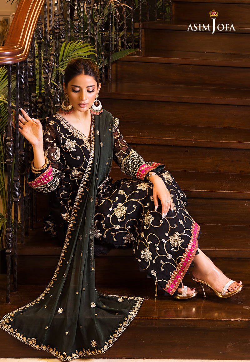 AJSM-07 EMBROIDERED CHIFFON 3 PCS