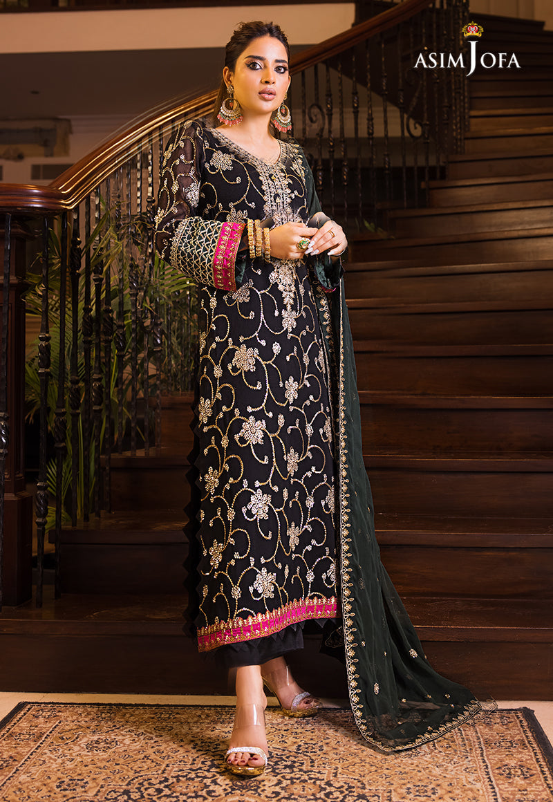 AJSM-07 EMBROIDERED CHIFFON 3 PCS