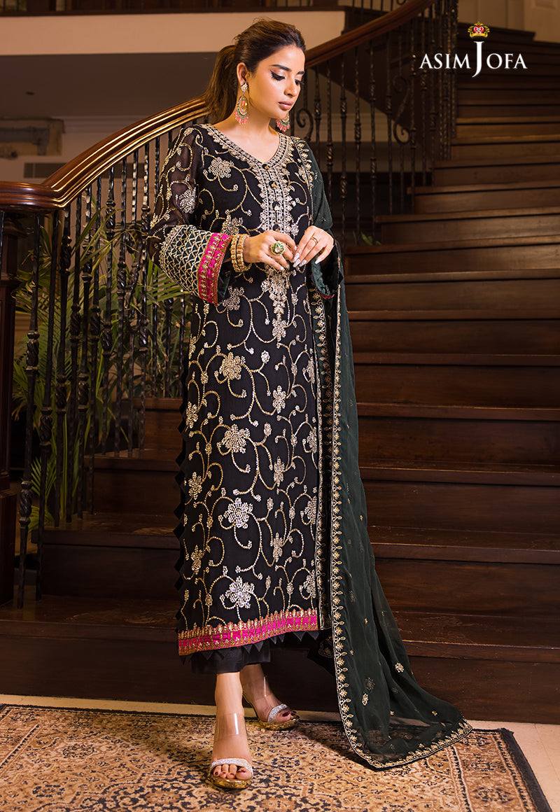 AJSM-07 EMBROIDERED CHIFFON 3 PCS