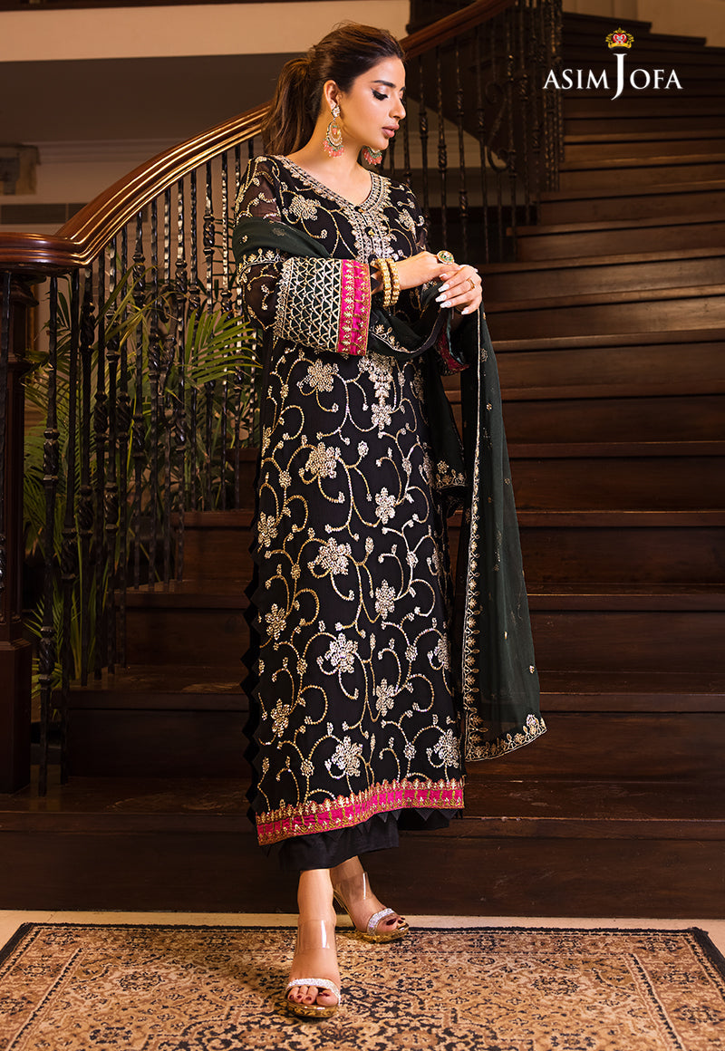AJSM-07 EMBROIDERED CHIFFON 3 PCS