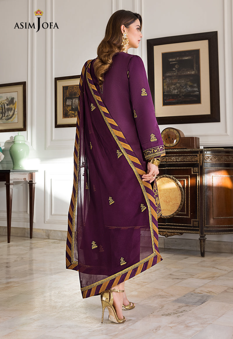 AJSM-08 EMBROIDERED DULL SILK 3 PCS