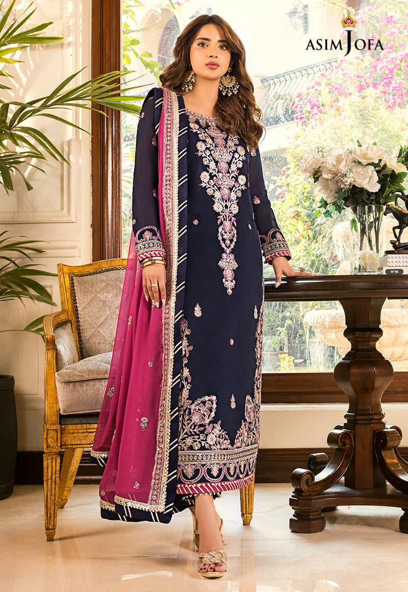 AJSM-09 EMBROIDERED SILK , ORGANZA 3 PCS