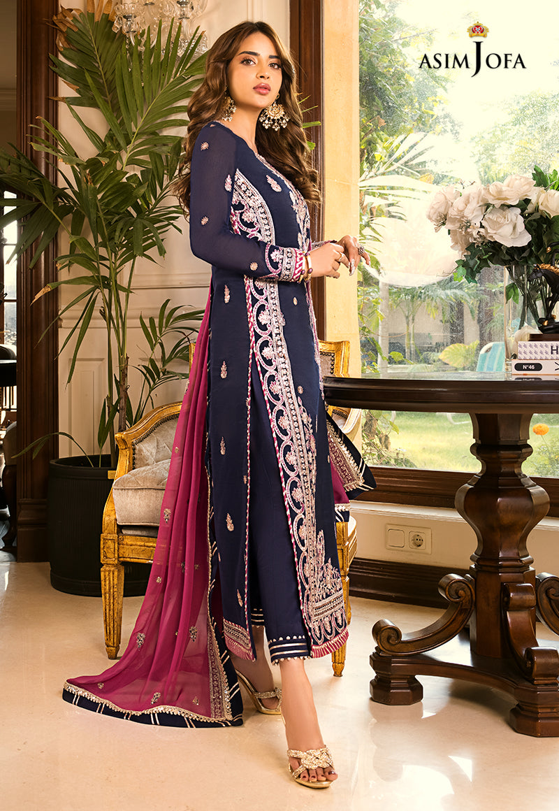 AJSM-09 EMBROIDERED SILK , ORGANZA 3 PCS