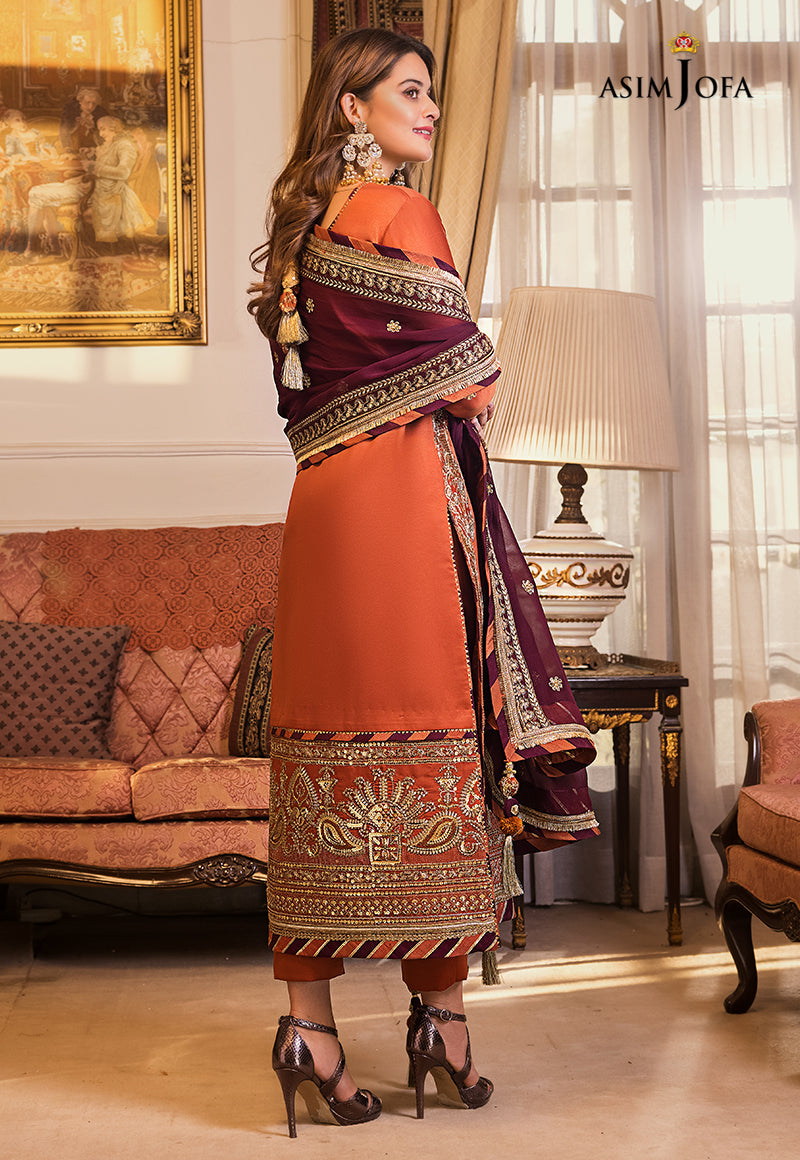 AJSM-12 EMBROIDERED DULL SILK 3 PCS