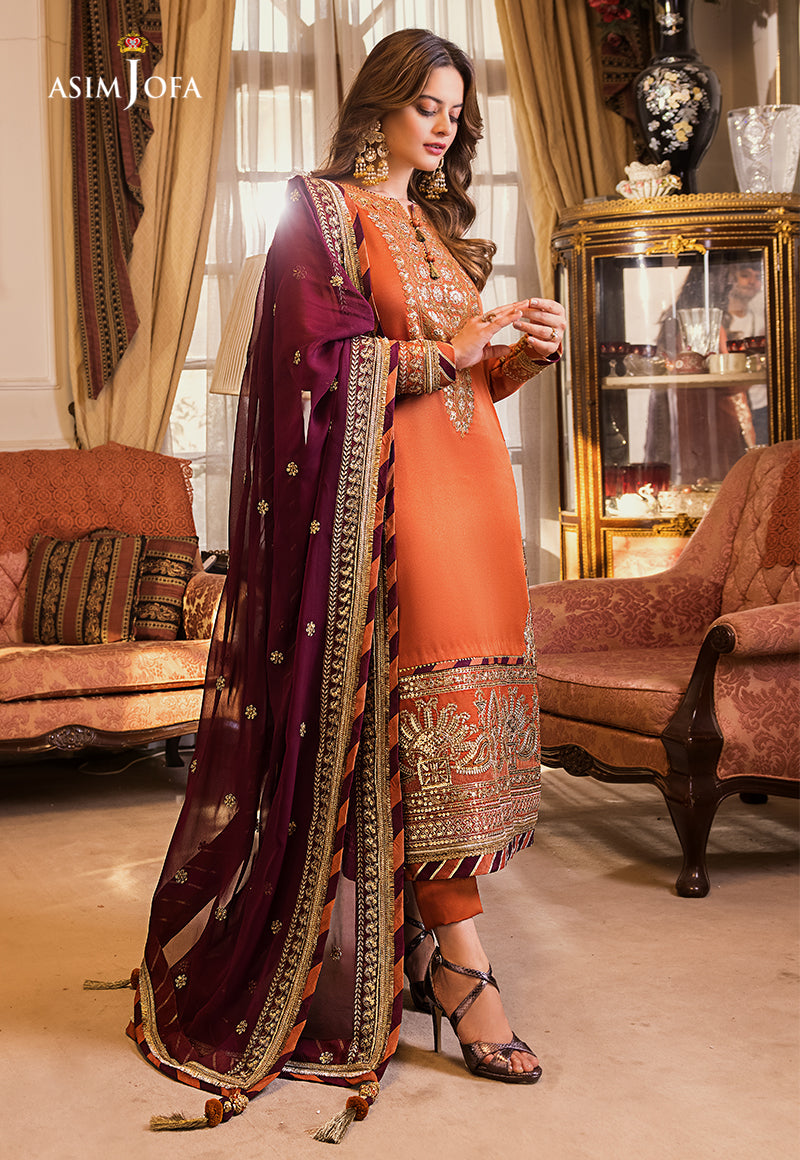 AJSM-12 EMBROIDERED DULL SILK 3 PCS