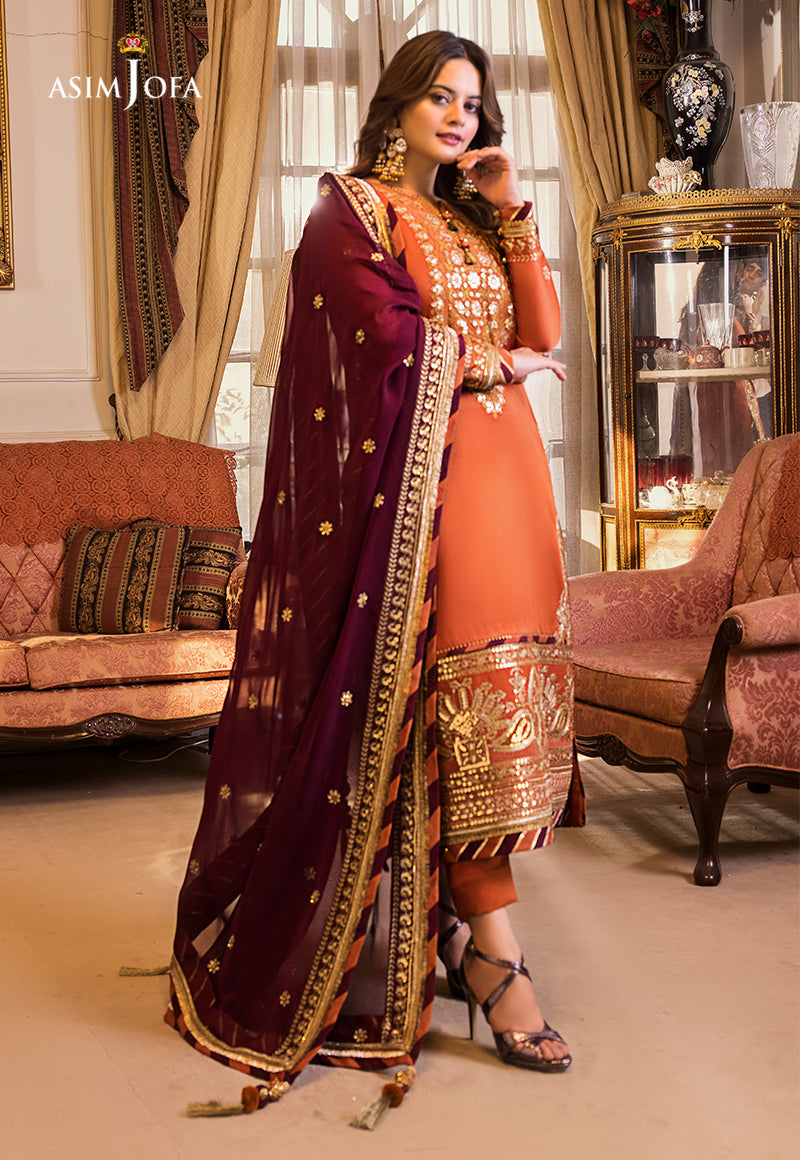 AJSM-12 EMBROIDERED DULL SILK 3 PCS