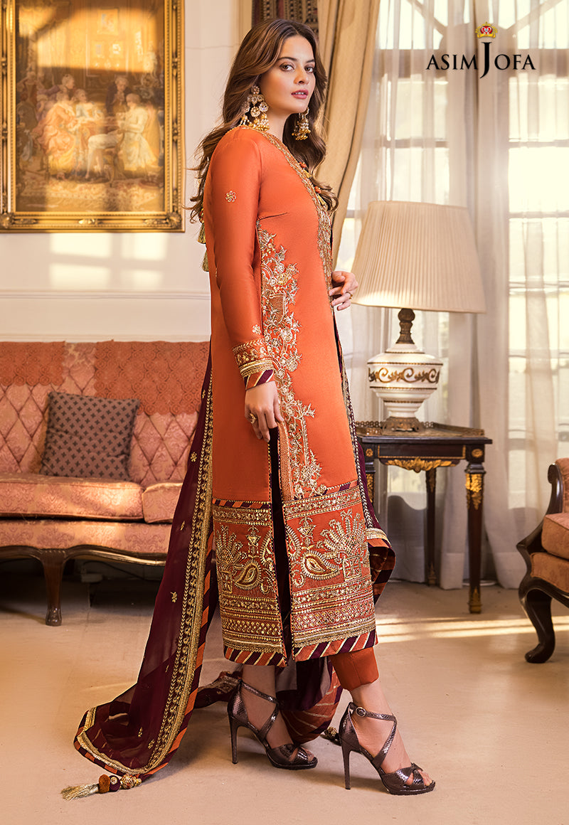 AJSM-12 EMBROIDERED DULL SILK 3 PCS