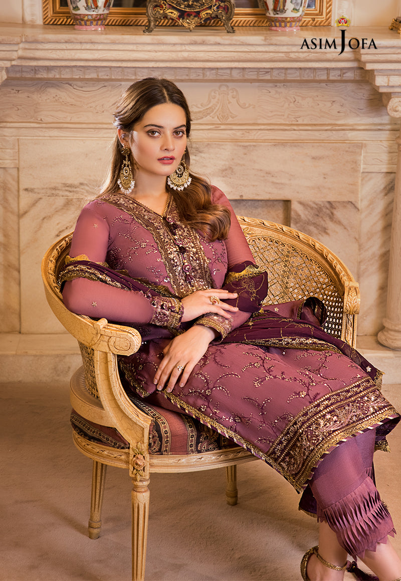 AJSM-14 EMBROIDERED CHIFFON 3 PCS