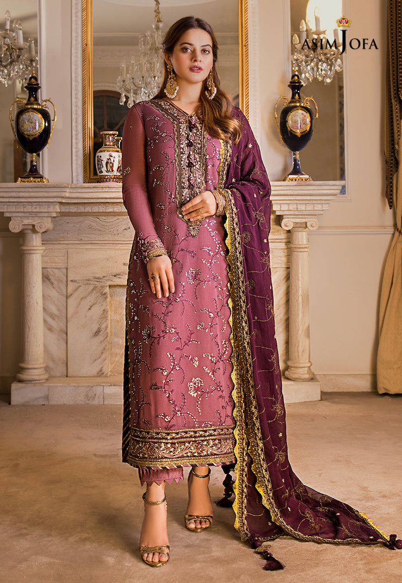 AJSM-14 EMBROIDERED CHIFFON 3 PCS