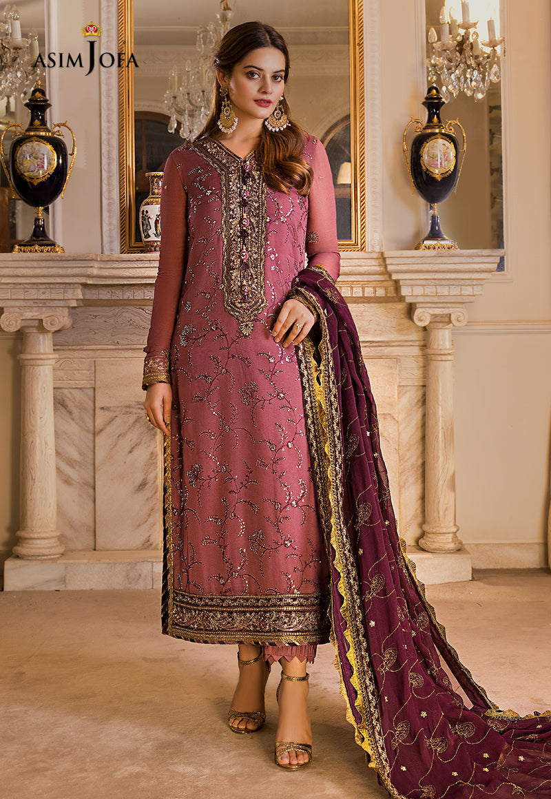 AJSM-14 EMBROIDERED CHIFFON 3 PCS