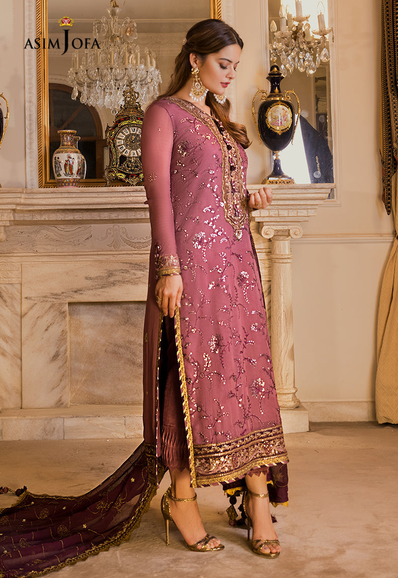 AJSM-14 EMBROIDERED CHIFFON 3 PCS