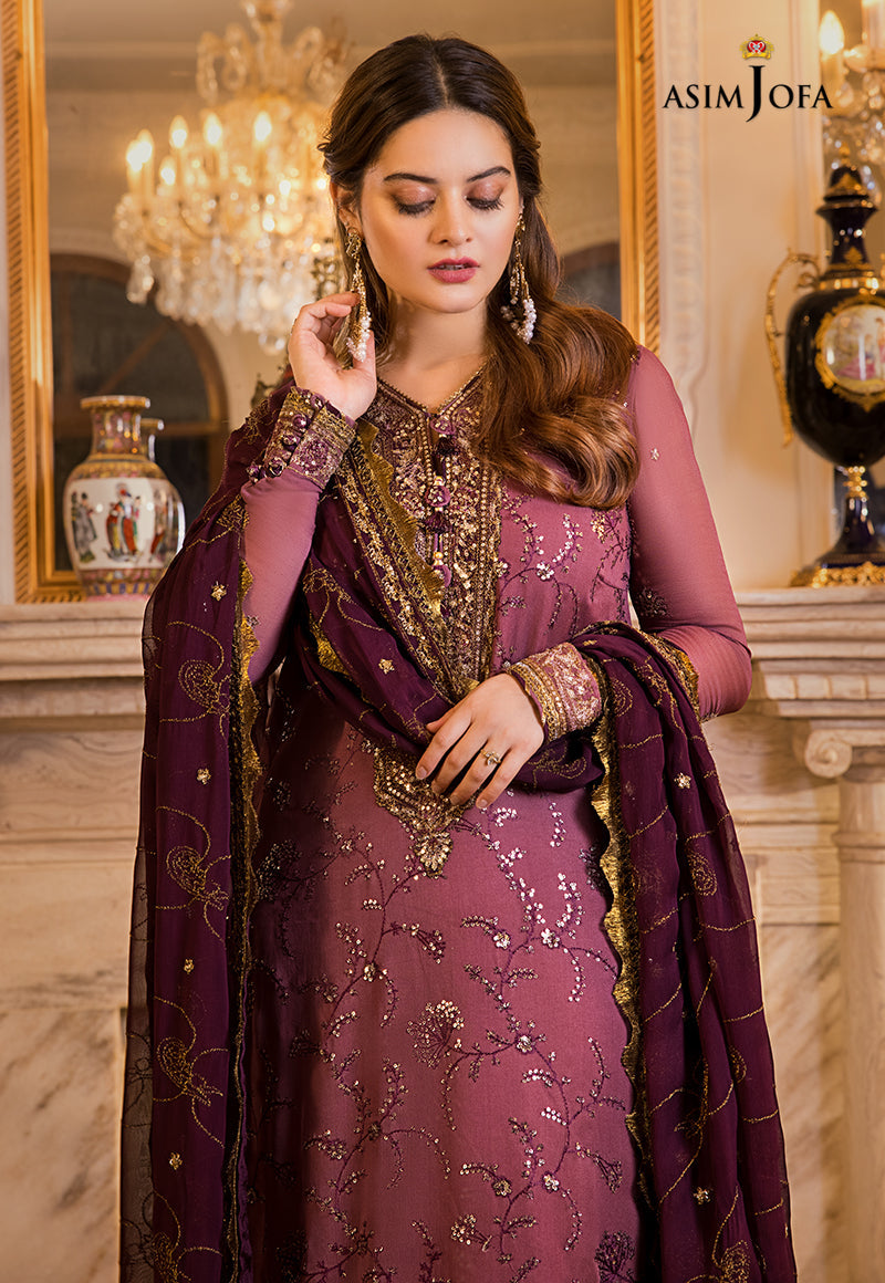 AJSM-14 EMBROIDERED CHIFFON 3 PCS