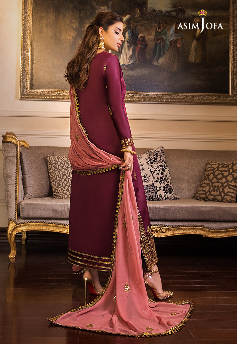 AJSM-15 EMBROIDERED DULL SILK 3 PCS