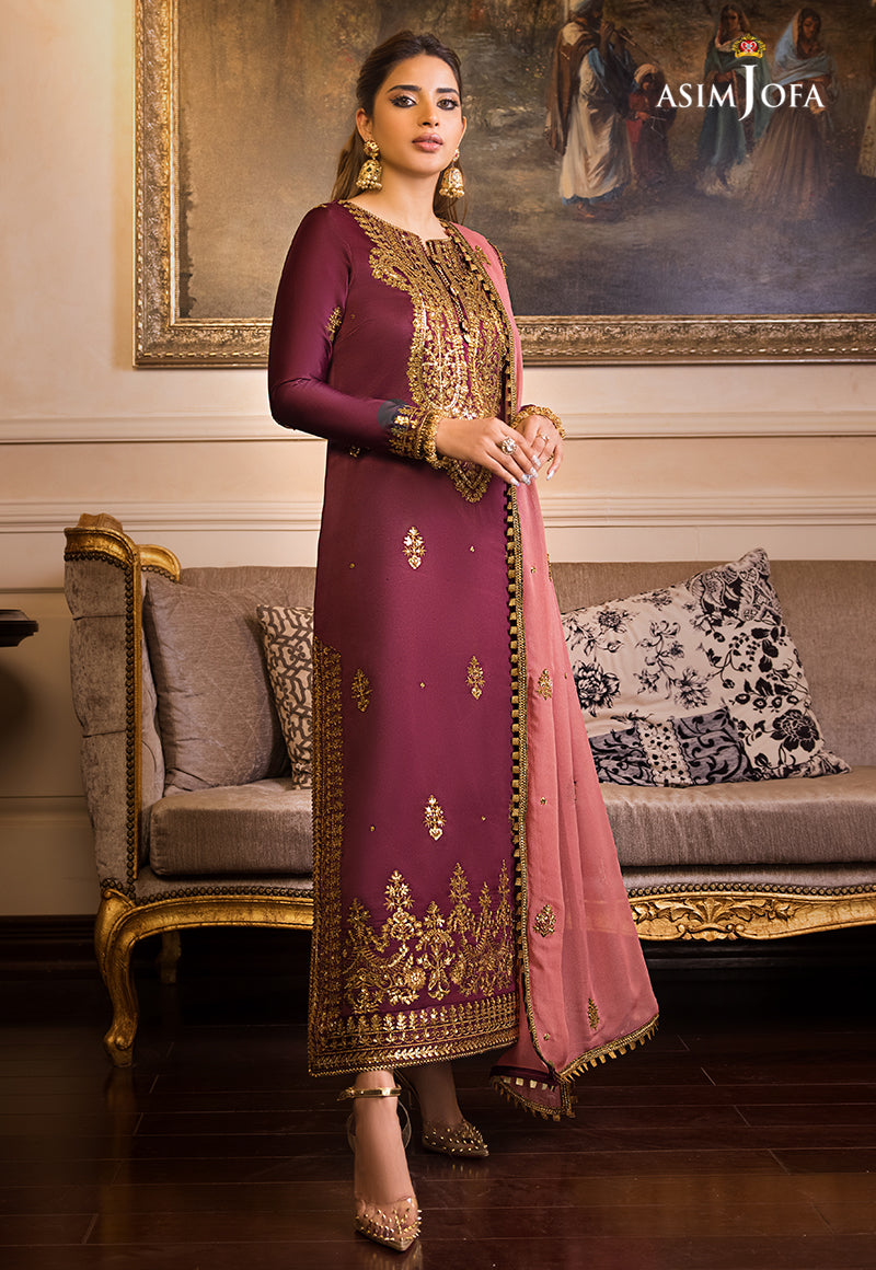 AJSM-15 EMBROIDERED DULL SILK 3 PCS