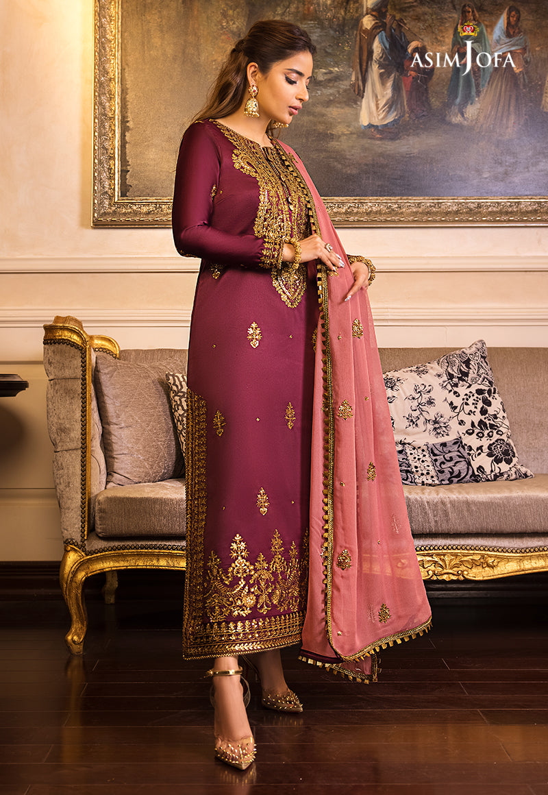 AJSM-15 EMBROIDERED DULL SILK 3 PCS