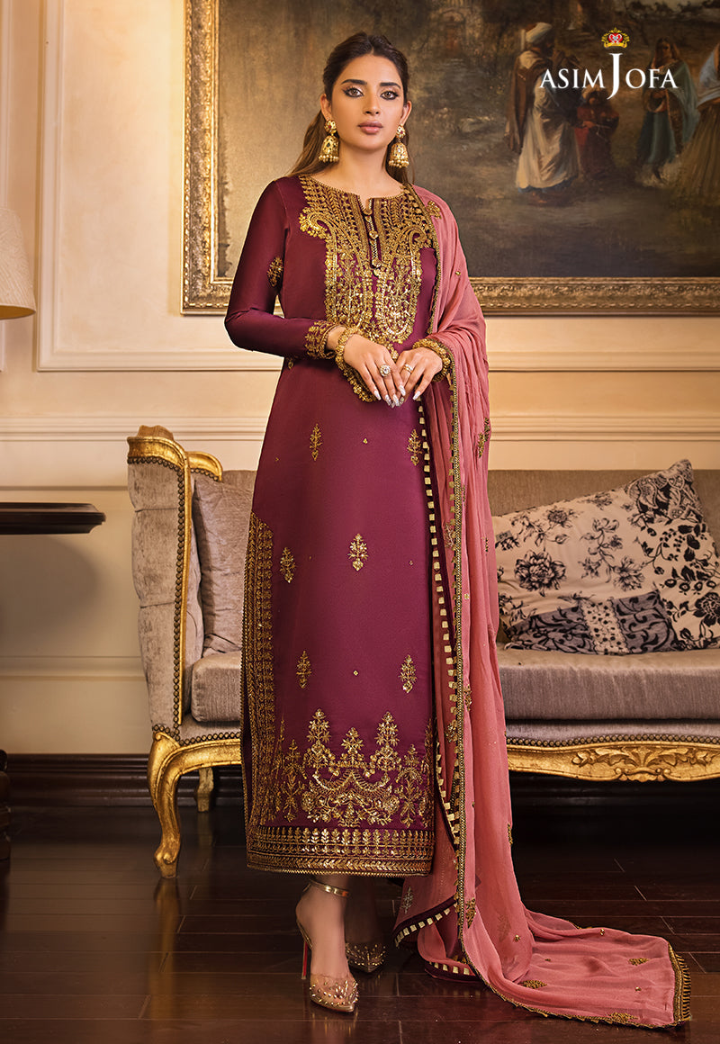 AJSM-15 EMBROIDERED DULL SILK 3 PCS