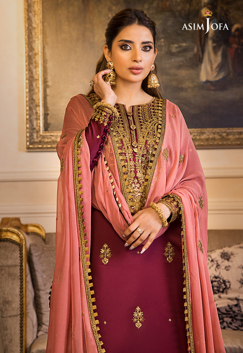 AJSM-15 EMBROIDERED DULL SILK 3 PCS